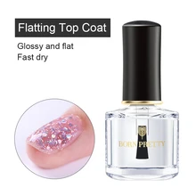 BORN PRETTY высокое глянцевое верхнее масло Быстросохнущий плоский лак для ногтей маникюр DIY дизайн Уход за ногтями экологически чистый материал