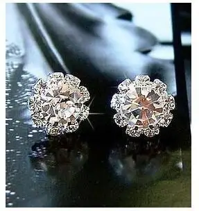 

2019 New Style Fashion Shiny Sunflowers crystal OL Earrings Wedding Jewelry Accessories Fashion Crystal Earrings
