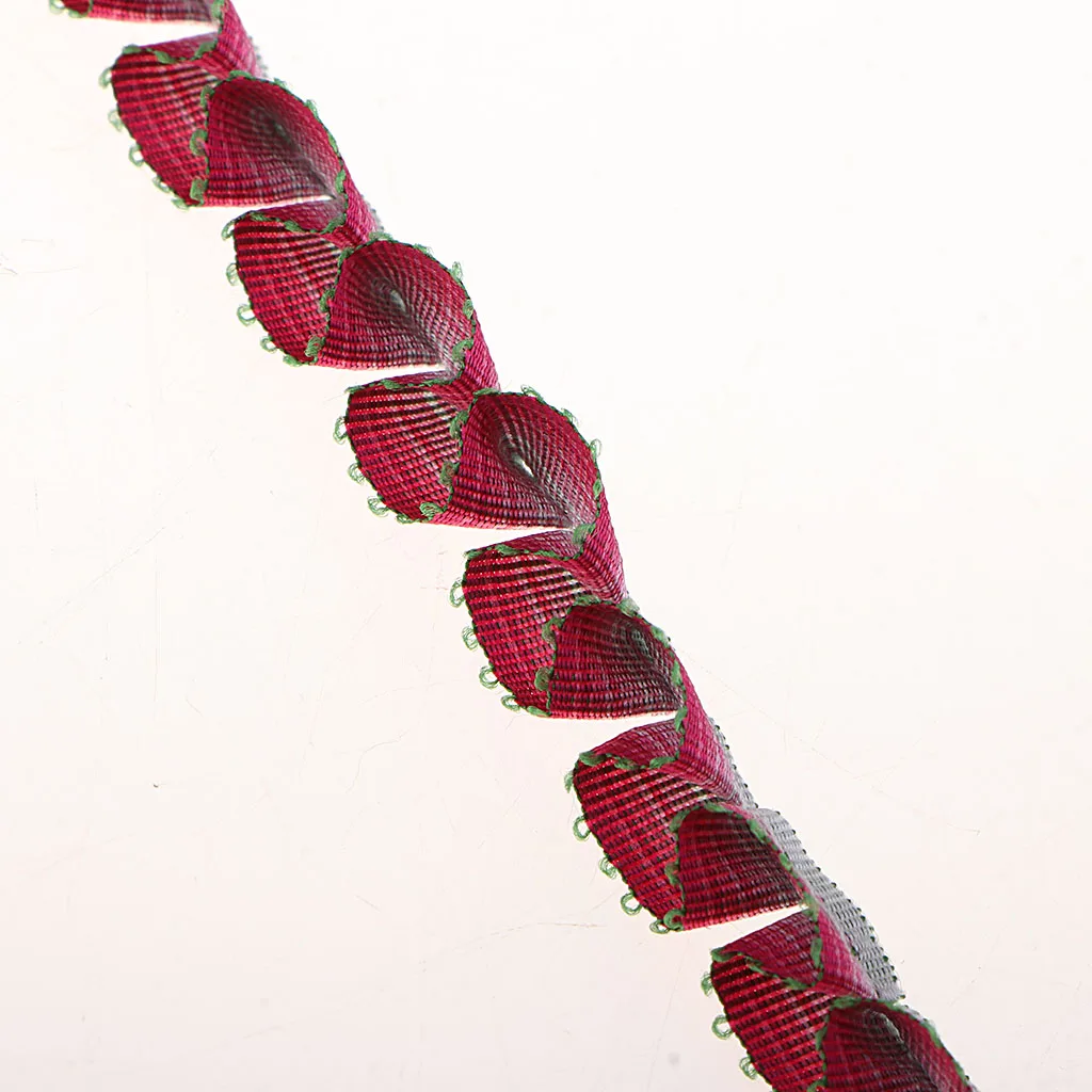 2 Yards Pleated Lace Ribbon 9mm for Sewing Craft Dress Garments Ornaments –Ripples Edge Webbing Strap Bag Hats Decoration DIY