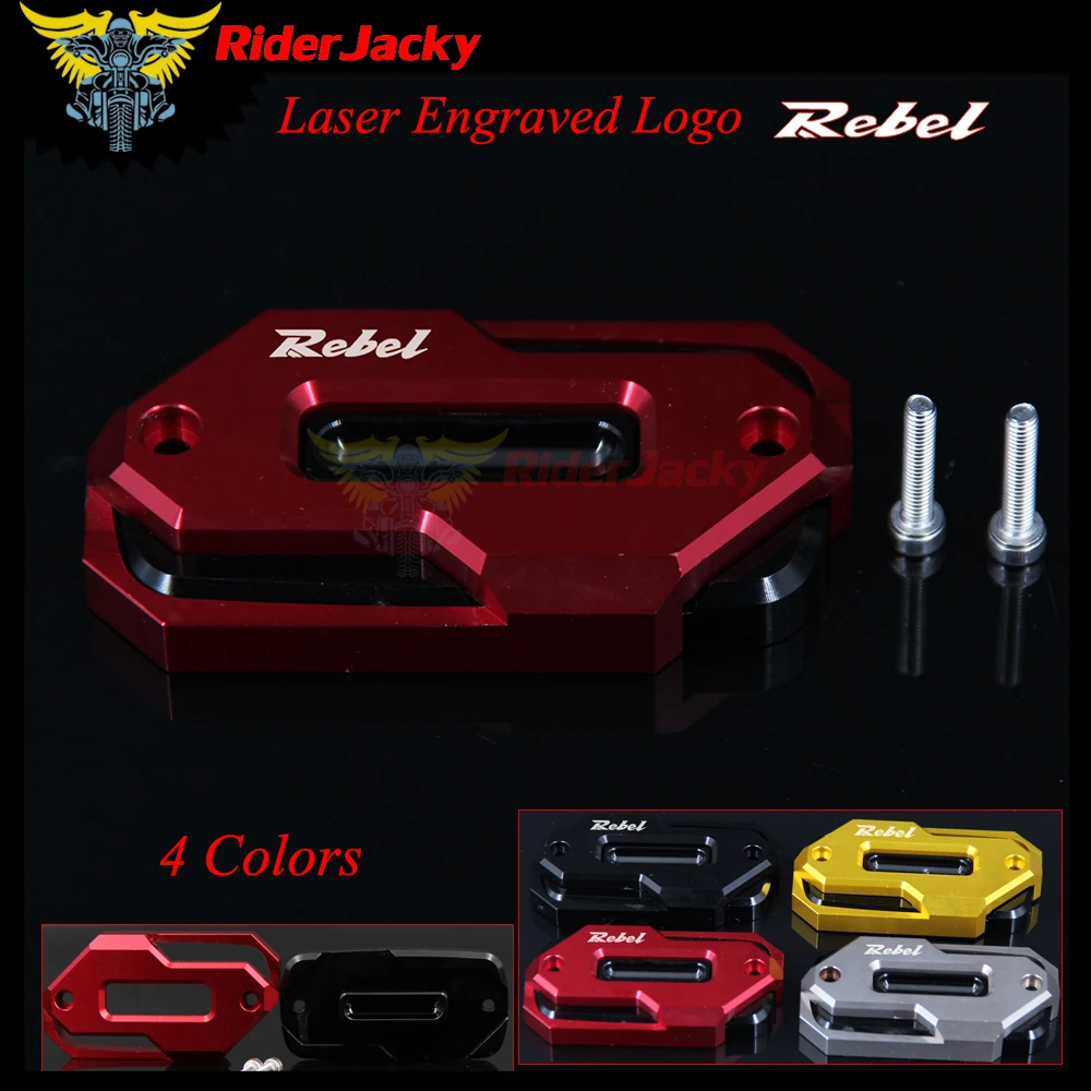 

Red Black Motorcycle Front Brake Master Cylinder Fluid Reservoir Cover Oil Cap For HONDA CMX REBEL 300 500 2017-2018(years)