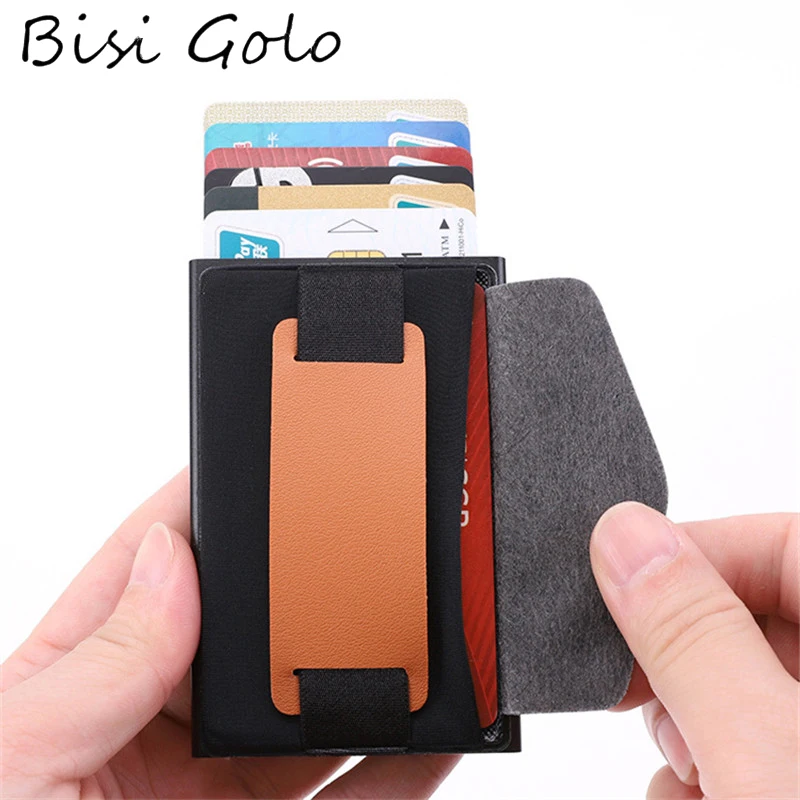

BISI GORO Metal Card Case RFID Blocking 2019 New Card Holder Simple High Quality Wallet Casual Multifunctional Coin Purse