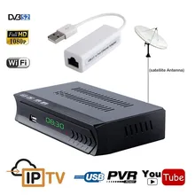 Newest DVB-S2 HD Digital Satellite IPTV m3u Combo Receiver TV Tuner IKS CS USB RJ45 Ethernet WIFI IKS Biss Key Power VU Cline