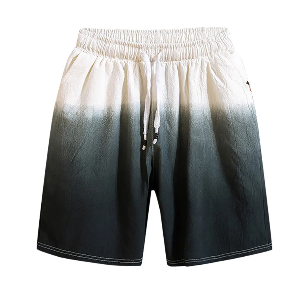 Лоскутные мужские шорты, модные Градиентные Шорты Карго, мужские повседневные шорты на завязках, уличная одежда, летние пляжные шорты, Hombre
