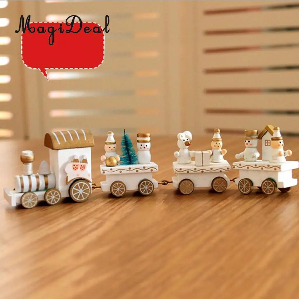 Детские деревянные рождественские тематические Паровозик игрушка локомотив Рождественский подарок вечерние сувениры