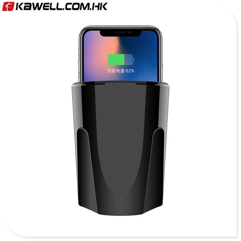Car Cup Wireless Charger Qi Charging Stand for iPhone 8 X 10 for smart phone USB induction car Charge Holder