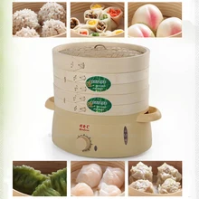1pc high quality 6L mini green safe multilayer Bamboo products food steamer bamboo steamer electric steamer