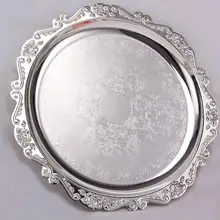Серебряный металлический торт тарелка десерт лоток для свадьбы или мероприятий фруктовый десерт держатель