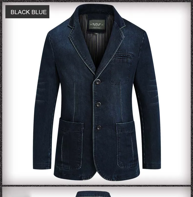 casual, algodão simples, slim fit, jaqueta, azul, plus size, 4xl