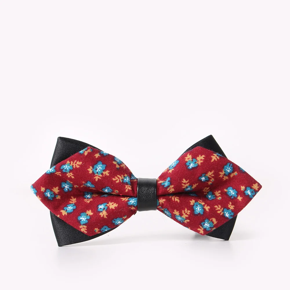 Для мужчин Боути Галстуки бантом Bowties Галстуки Повседневное цветочный цветы хлопок галстук-бабочка свадебные подарки