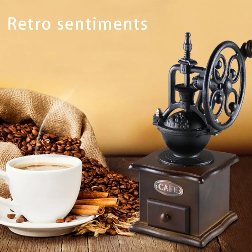 

Manual Coffee Grinder Manual Crank Grinder with Grinding Settings & Catch Drawer 11.3 x 11.3 x 24 cm