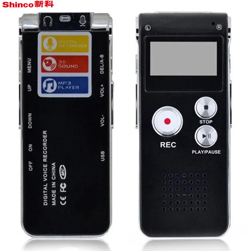 Professional 8GB Voice Recorder USB Rechargeable Dictaphone LCD