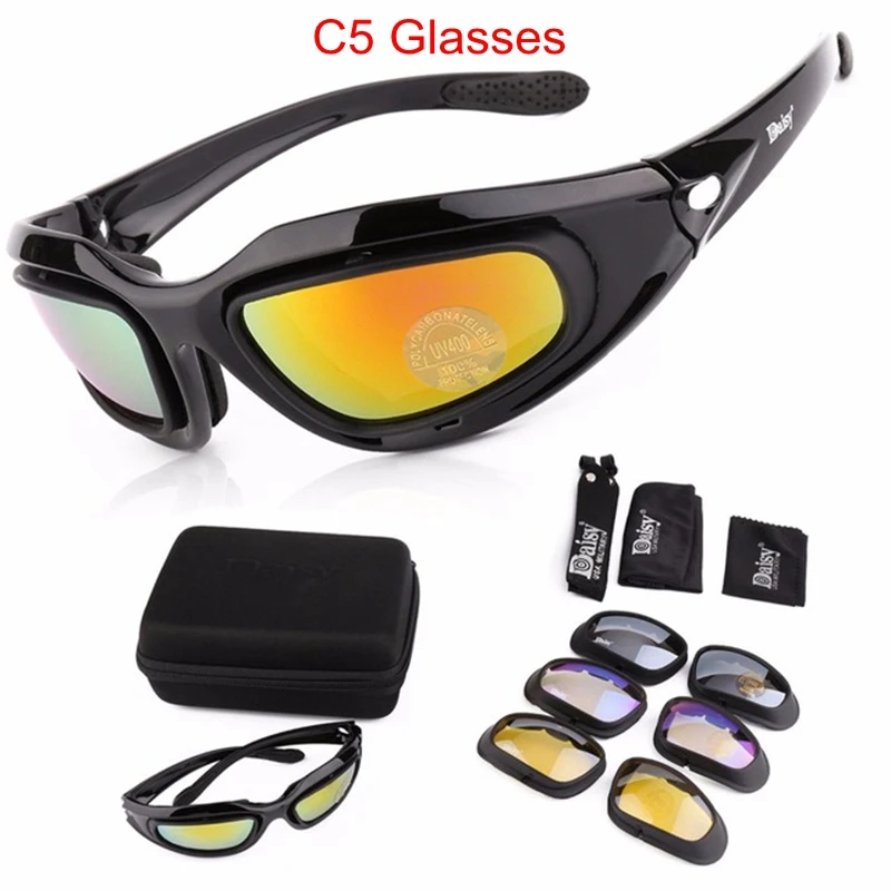 Daisy поляризационные армейские велосипедные защитные очки, военные солнцезащитные очки с 4 линзами, мужские тактические очки для игры на открытом воздухе, для спортивной рыбалки