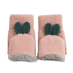 2018 Недавно Прибытие в сдержанном стиле новые зимние Кролик kawaii милые женские перчатки митенки теплые флип-чехол перчатки ot23