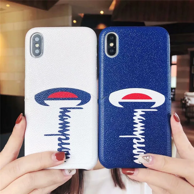 Чехол из ПУ кожи с карманом для карт iphone X XS XR XSMax модный бренд Soft Phone 6 6S 7 8 плюс |