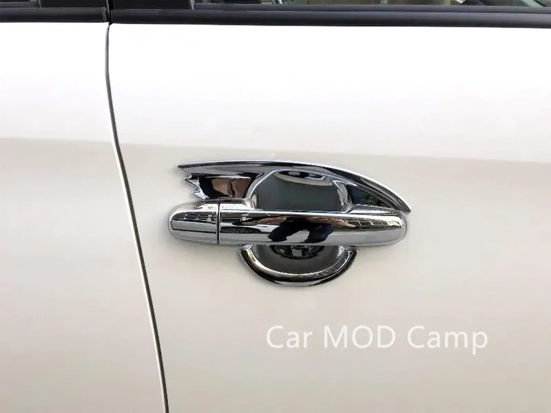 

For Toyota Vios Yaris Sedan 2014 - 2017 ABS Chrome Car Door Handle (with one hole) Cover & Handle Bowl Frame Cover Trim 12pcs