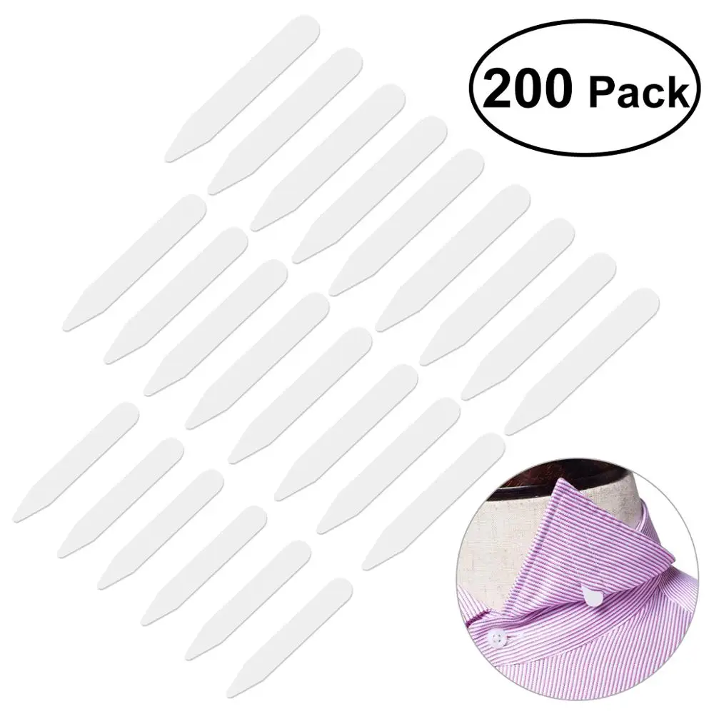 

SHANG ZUN 200pcs Plastic White Collar Stays Bones Stiffeners in 3 Sizes 5 cm 100 Pcs 6.2 cm 50 Pcs 7 cm 50 Pcs