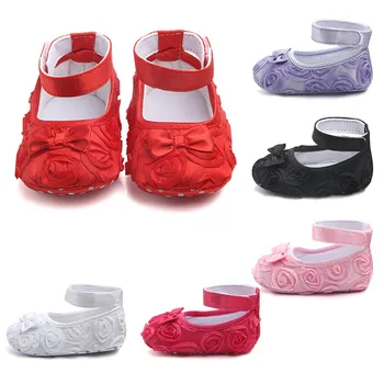 

Rose Flowers Baby Shoes Cloth Fashion Cute Spring/Summer Girls Shoes Slip First Walkers Sports Baby Girls Shoes 0-18M