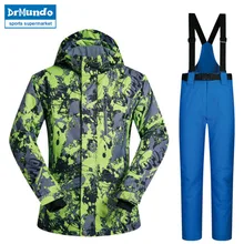 Высококачественная лыжная куртка для сноуборда, брендовые ветрозащитные водонепроницаемые теплые мужские комплекты, куртки и штаны, зимний лыжный костюм для улицы