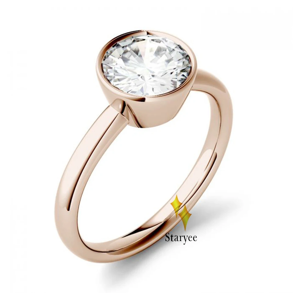 STARYEE 1,0 ct 6,5 мм Выращенный в лаборатории Муассанит Подлинная платина PT950 Excell огранка алмаз обручальное кольцо ювелирные украшения для женщин