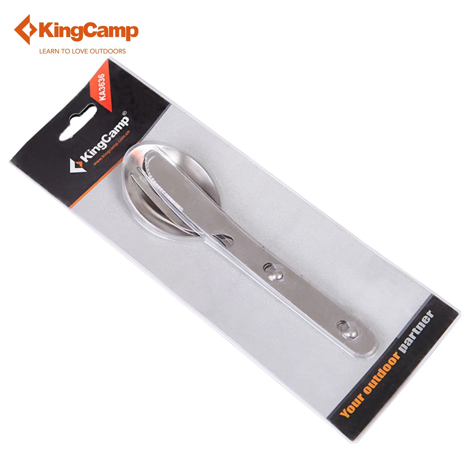 KingCamp utensilios Camping al aire libre de acero inoxidable de desastre Kit-cuchara tenedor y cuchillo para Camping y senderismo conjunto de cena