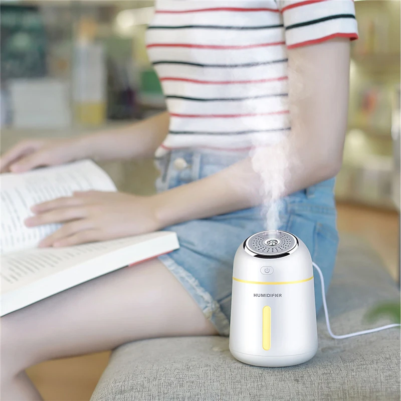 

330mL USB Fan Humidifier Aroma Essential Oil Diffuser Electric Aromatherapy Ultrasound humidifier Car Diffuser LED Night Light