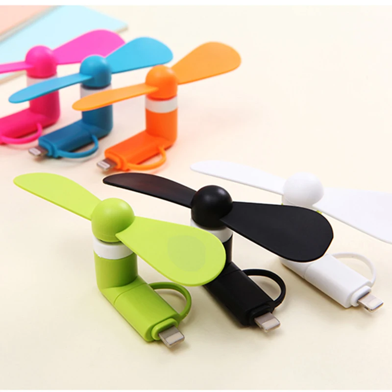 2 в 1 мини USB вентилятор для телефона 8 контактов|USB-гаджеты| |