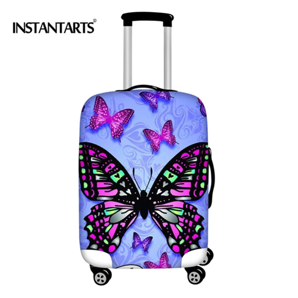

INSTANTARTS Butterfly Fly Suitcase Protector Cover Zipper Style Thickness Luggage Case Covers Travel Accessories for 18-30 inch