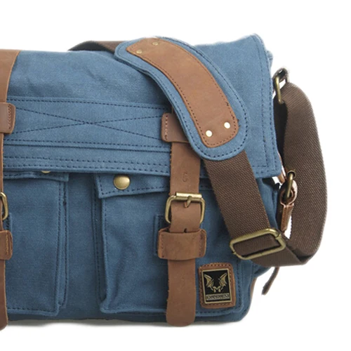 Мужская сумка, винтажная холщовая кожаная школьная военная сумка на плечо, сумка-мессенджер, сумка через плечо, сумка-портфель, 7 цветов