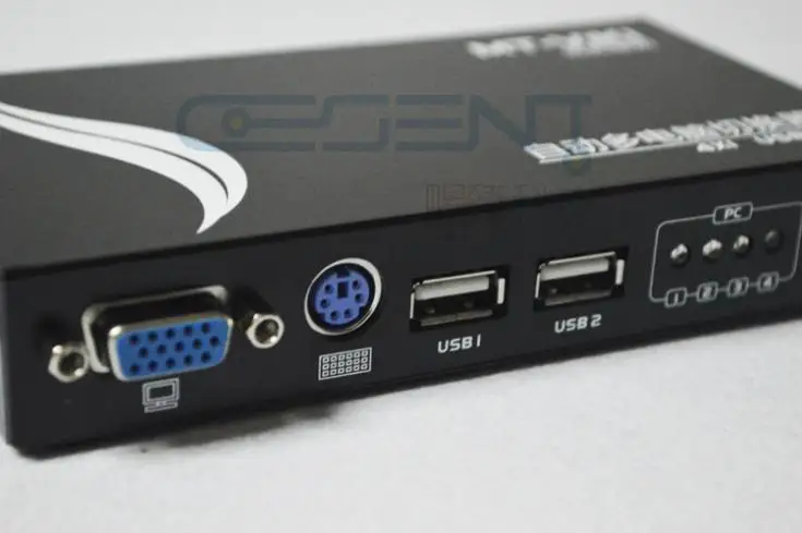 4 порта USB PS/2 автоматический переключатель KVM, кнопка или горячий ключ switcher PC, с кабелями