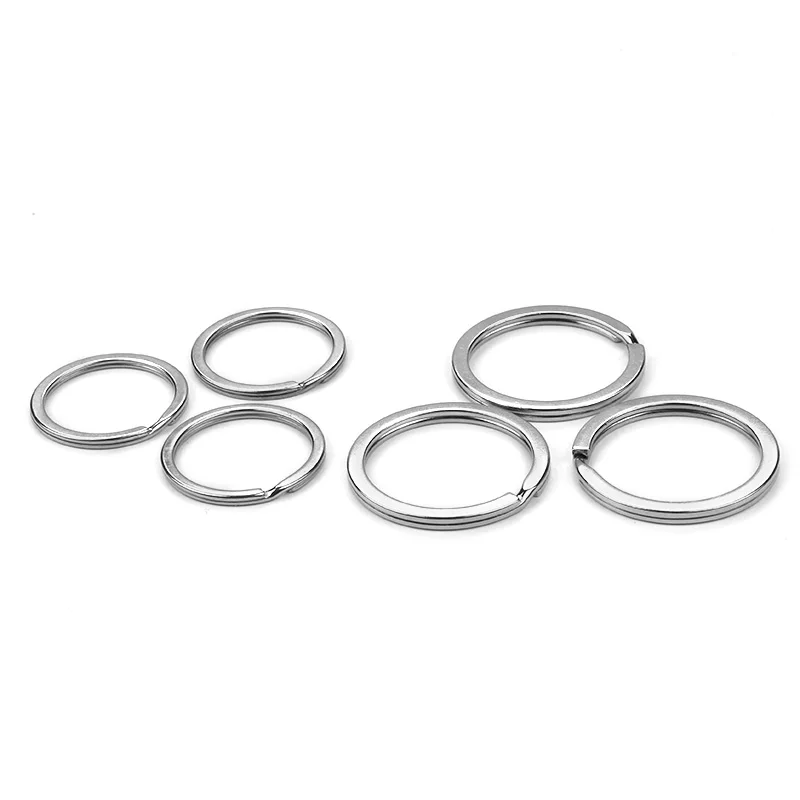 

10pcs/lot Alloy Metal Silver Color Round Key rings DIY Key Chains Jewelry 25mm/30mm
