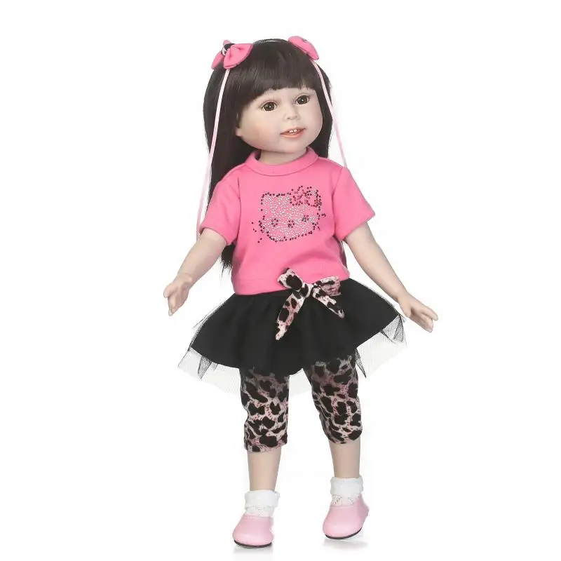 

American 18" Girl Doll Full Vinyl Fashion Baby Toy Realistic Baby Alive Doll Handmade Baby Toys Collectible princess doll