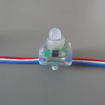 

Square type DC5V addressable 12mm WS2811 led smart pixel node,RGB full color;RGB 20AWG with color wire,IP68;50pcs a strand