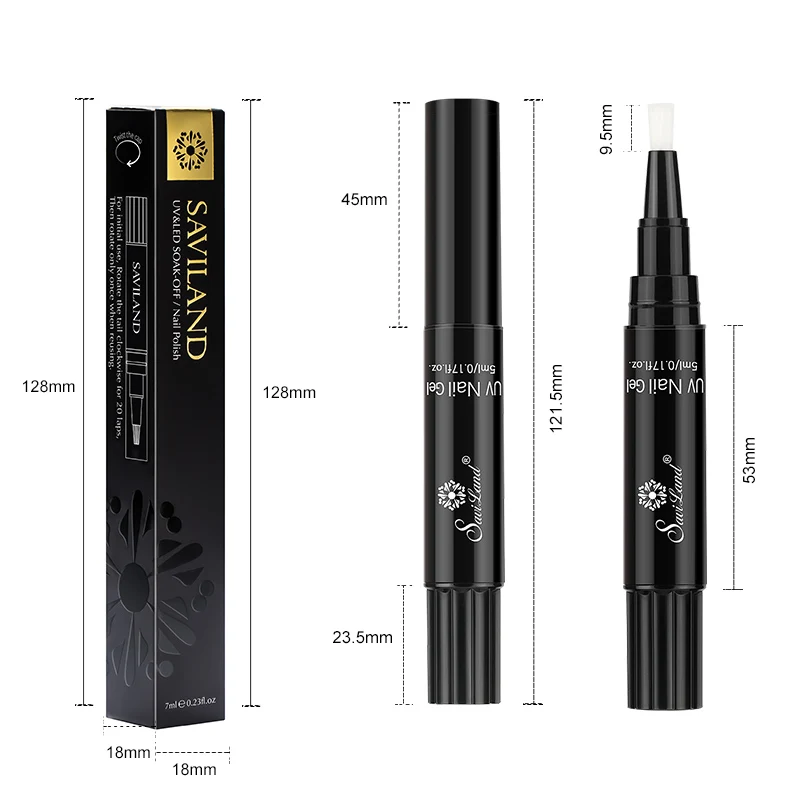 Saviland أحدث 3 في 1 هلام مسمار ورنيش القلم بريق خطوة واحدة مسمار الفن هلام البولندية الهجين 60 الألوان سهلة لاستخدام الأشعة فوق البنفسجية هلام ورن...