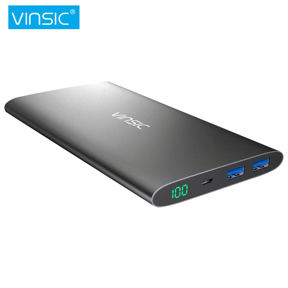 Vinsic Alien P11 12000mAh Power Bank 2.4A Dual USB LED