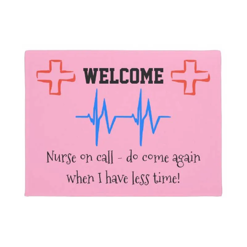 Personality Nurse fun message Doormat Doormat Home Decoration Entry Non slip Door Mat