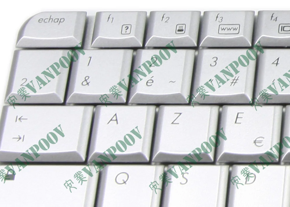 Ноутбук с клавиатурой AZERTY клавиатуры для HP Pavilion dv4 dv4t 1000 1200 1300 Серебристые