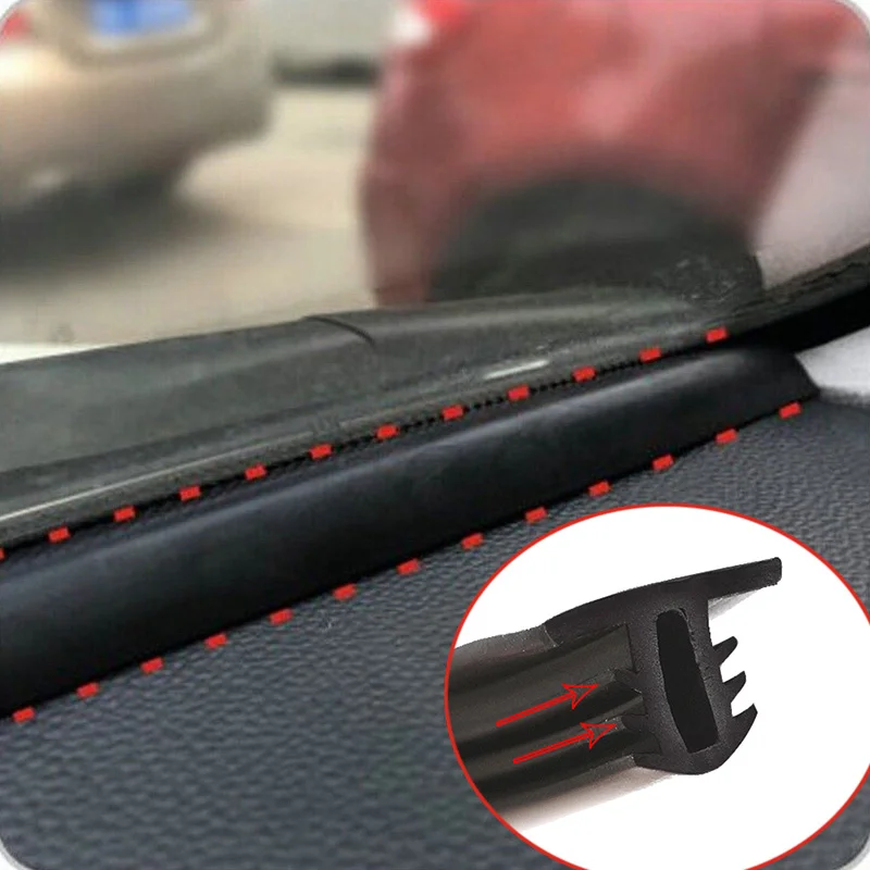 

Hot 1.6M Rubber Soundproof Dustproof Sealing Strip for Auto Car Dashboard Windshield BX