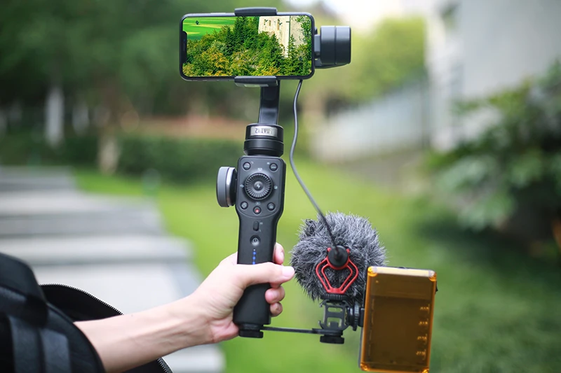 Zhiyun Smooth 4 карданных гидростабилизатор на шарнирном замке с 3 стабилизатор для переносного телефона для iPhone X 8 Xiaomi Gopro 7 5 экшн-камеры samsung S10