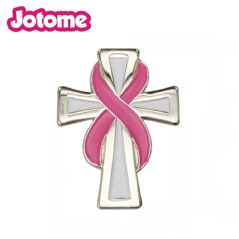 Pink Enamel Breast Cancer Awareness Support Brooch Pin Women Fashion Jewelry p13 