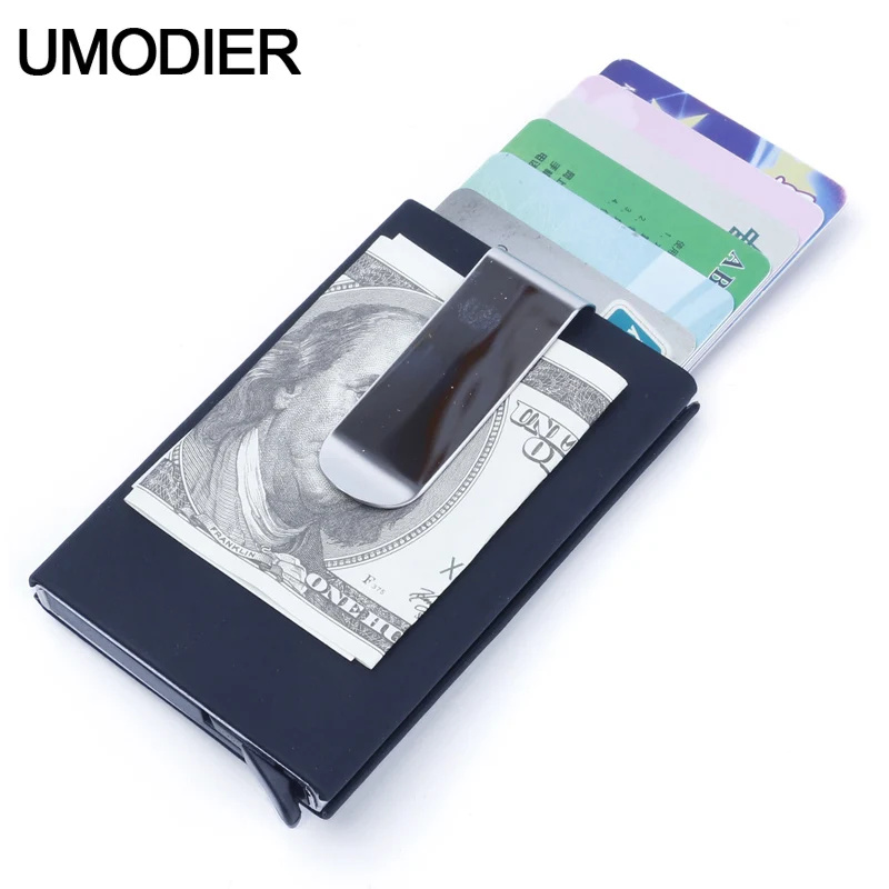 

Men's Wallets High QualitId Money Clip Credit cardholder Automatic card sets business aluminum wallet card set cash clip holder