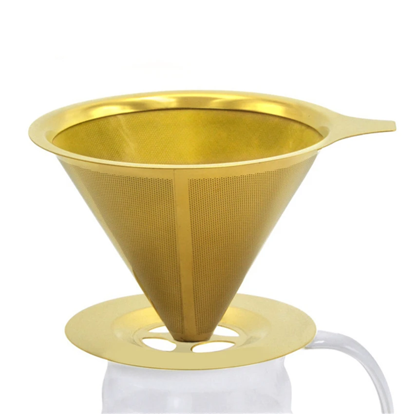 V60 кофейный держатель капельницы двухслойный из нержавеющей стали фильтр для кофе капельница сетка Кофеварка инструменты отдельная подставка для 1-4 чашки