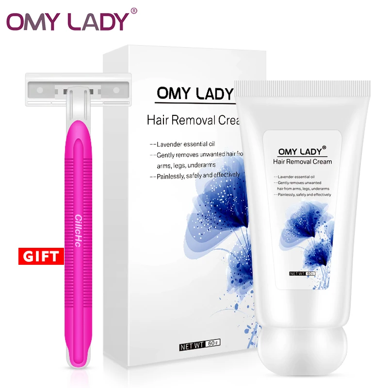 OMY LADY 100% растительный крем для удаления волос депиляционный тела безболезненный