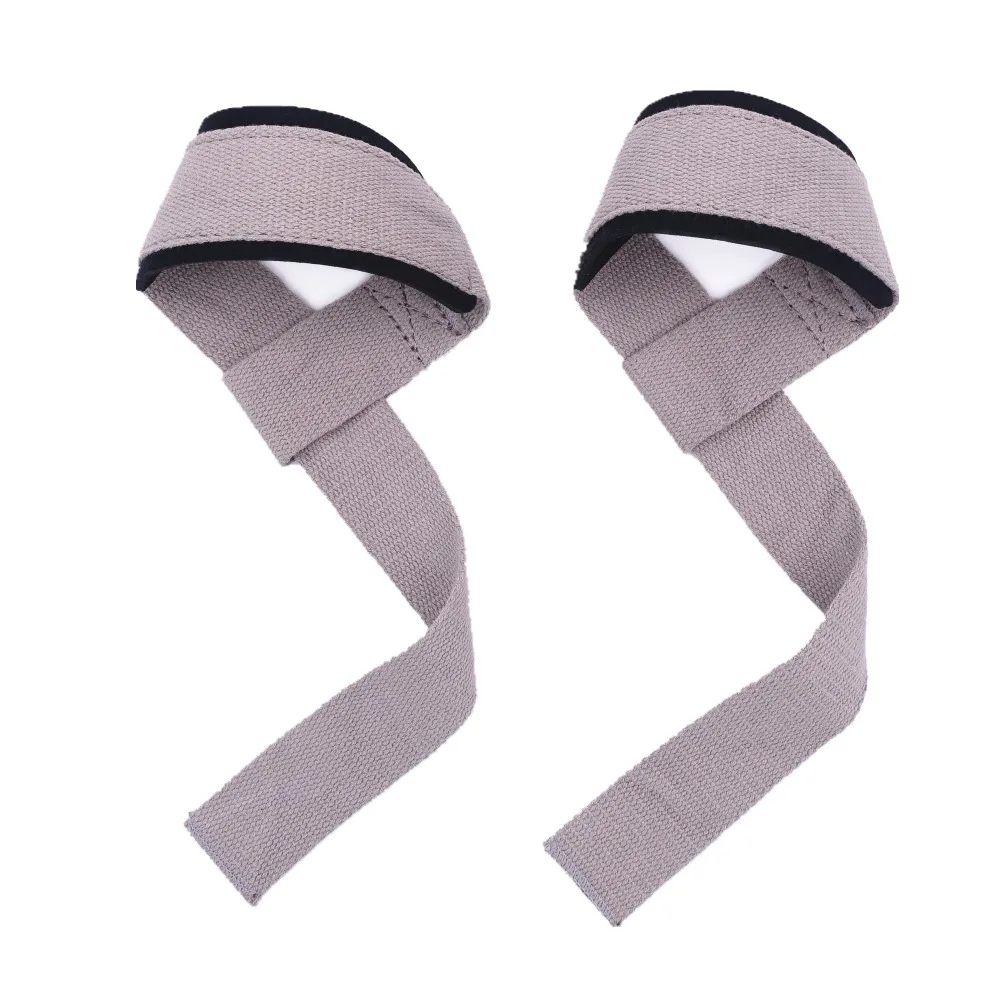 1Pair Crossfit Weight Lifting Strap Hand Wrist Support Straps with Neoprene Padded Dumbbell Home Gym Fitness Body Building Grip