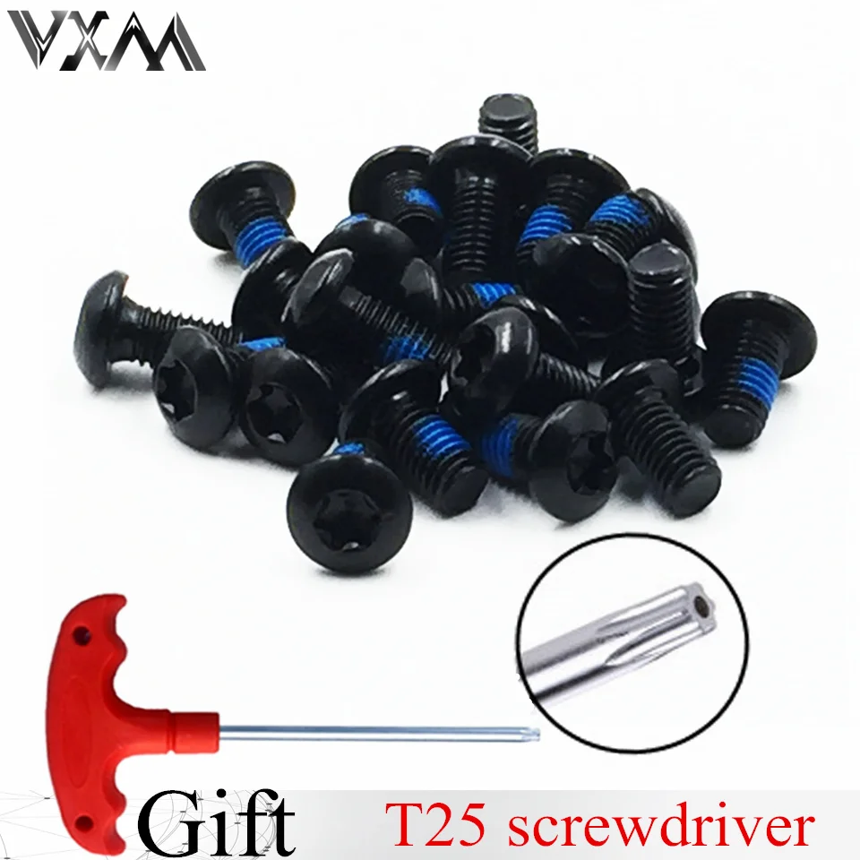 VXM 12pcs Bicycle Brake Rotor Bolts Mtb Cycling M5*0.8P Screws