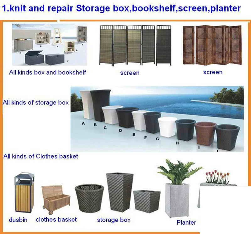 Black rattan weaving material plastic rattan for knit