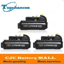 3PCS High Quality power tool Battery For Dewalt 12V 2.0Ah 2000mah MAX Li-ion DCB120 DCD710 DCF813 DCF815 DCF610