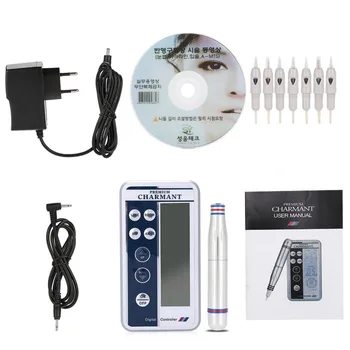 

Pro Electric Digital Controller Microblading Pen Kit Permanent Makeup Gun Set Eyebrow Lip Tattoo Machine +6pcs Cartridge Needles