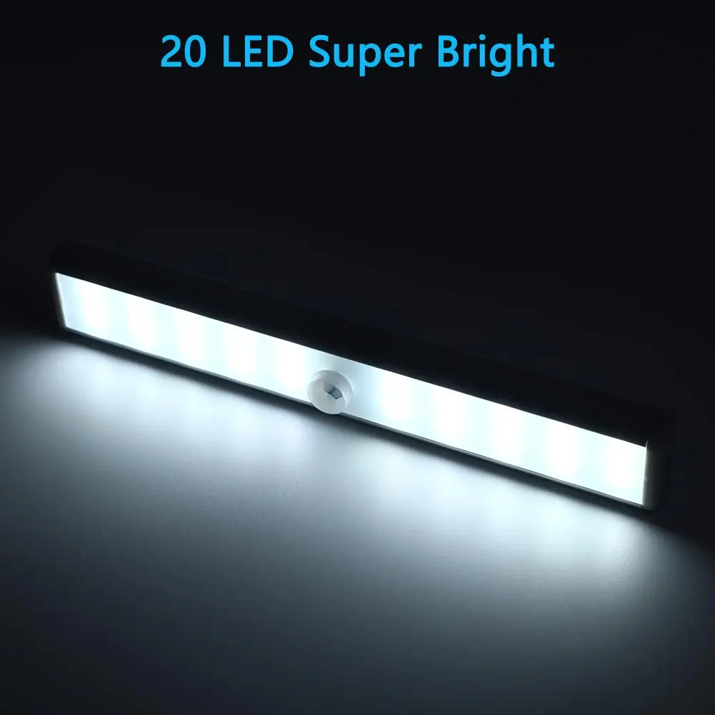 

Adeeing Wireless Motion Sensor USB Rechargeable Closet Cabinet LED Lights for Wardrobe Drawer Cupboard Counter Pantry Stairs