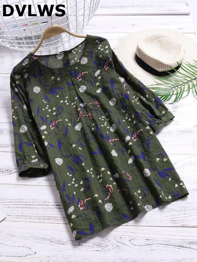 

2019 Hot Summer Loose L Print Long Shirt Women Long-Sleeve Top