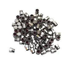 100 pcs Cromado Tampa Da Haste Da Válvula do Pneu de Plástico Flat Head Wear-resistant Tampa de Pressão De Ar Do Pneu Da Motocicleta para válvulas Schrader